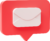 email-envelope-inbox-shape-social-media-notification-icon-speech-bubbles-3d-cartoon-banner-website-ui-pink-background-3d-rendering-illustration