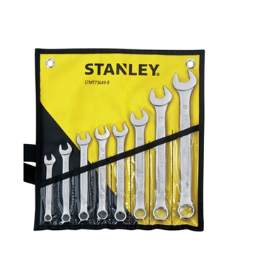 ست آچار یکسر تخت یکسر رینگ استنلی 8 عددی مدل STMT73649-8 Stanley Combination Wrench Set STMT73649-8