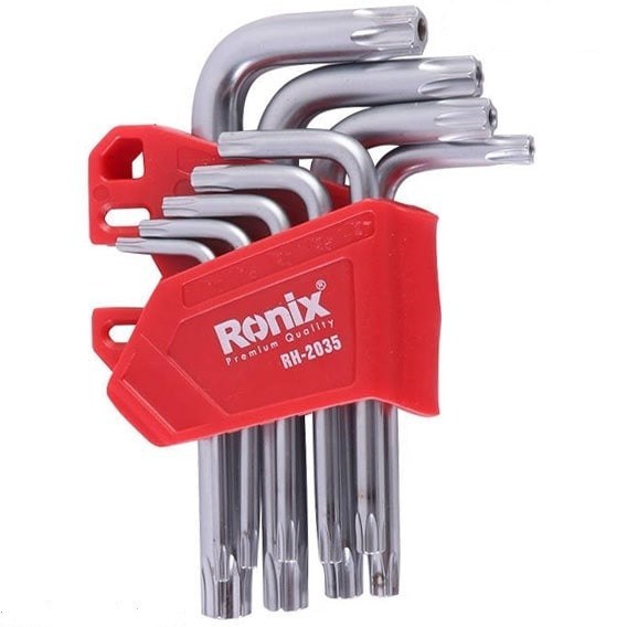 آچار آلن ستاره ای کارتی کوتاه 9 عددی RH-2035 رونیکس Ronix RH-2035